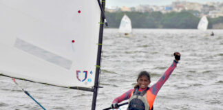 It is Jhansi Priya Laveti, all the while on the fourth day of the Monsoon Regatta It is Jhansi Priya Laveti all the while on the fourth day of the Monsoon Regatta