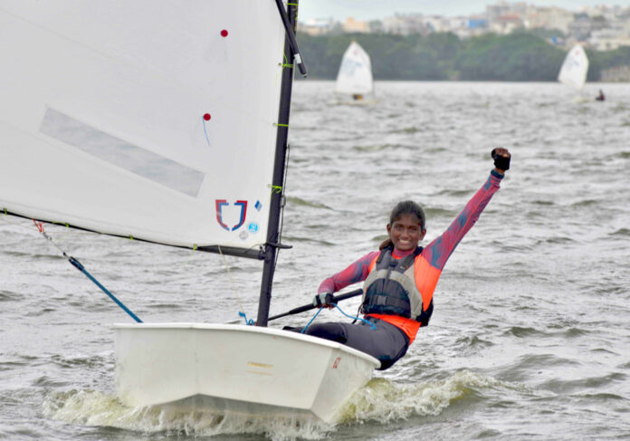It is Jhansi Priya Laveti all the while on the fourth day of the Monsoon Regatta