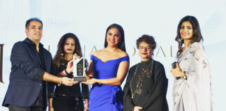 Dr Pratayksha Bhardwaj felicitated as The Most Renowned Weight Loss & laser Expert of India by celebrated actor Lara Dutta