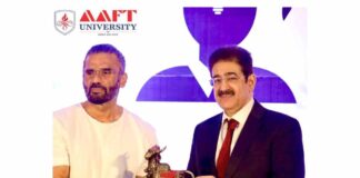 Suniel Shetty at AAFT University Raipur for new session