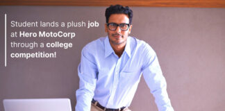 Student lands a plush job at Hero MotoCorp through a college competition!