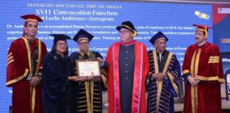 Dr. Anshu Sharma and 21 other high profiled professionals were awarded Honorary Doctorate at Convocation Function