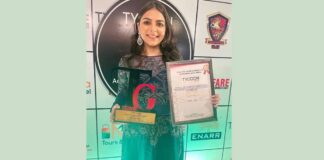 Farah Titina, an Actor was honoured with the “Emerging Ad Queen of the Year” Award, in the Tycoon Global Achievers Awards