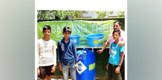 World Environment Day Smiling Tree promotes Water Conservation by displaying a demo model for water harvesting