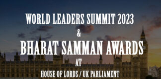 World Leaders Summit 2023 held in House of Lords at London followed by the Bharat Samman Award