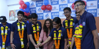 Ms. P. Sharani Press conference at Mumbai as Narayana breaks records with highest 100 percentile & perfect scorers in JEE Main 2024 session 1