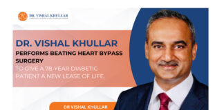 Dr. Vishal Khullar performs beating heart bypass surgery to give a 78-year diabetic patient a new lease of life