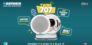 Say Hello to the Smartest Way to Sound — Ooka Audio Launches TWINS 707 Bluetooth Ceiling Speakers