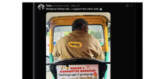 Peak Bengaluru Moment: Bengaluru Rapido Driver’s Anti-Rohan Message Breaks the Internet