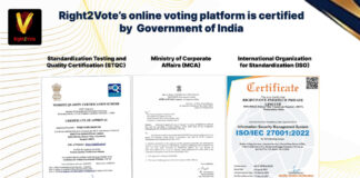 Right2Vote eVoting Platform Is Not Only India’s Best Online Voting Technology, But The World’s Best eVoting Technology
