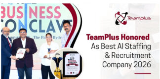 Teamplus Staffing Solution Pvt. Ltd. Is the Best AI Staffing & Recruitment Company Award Winner at World Business Conclave 2026